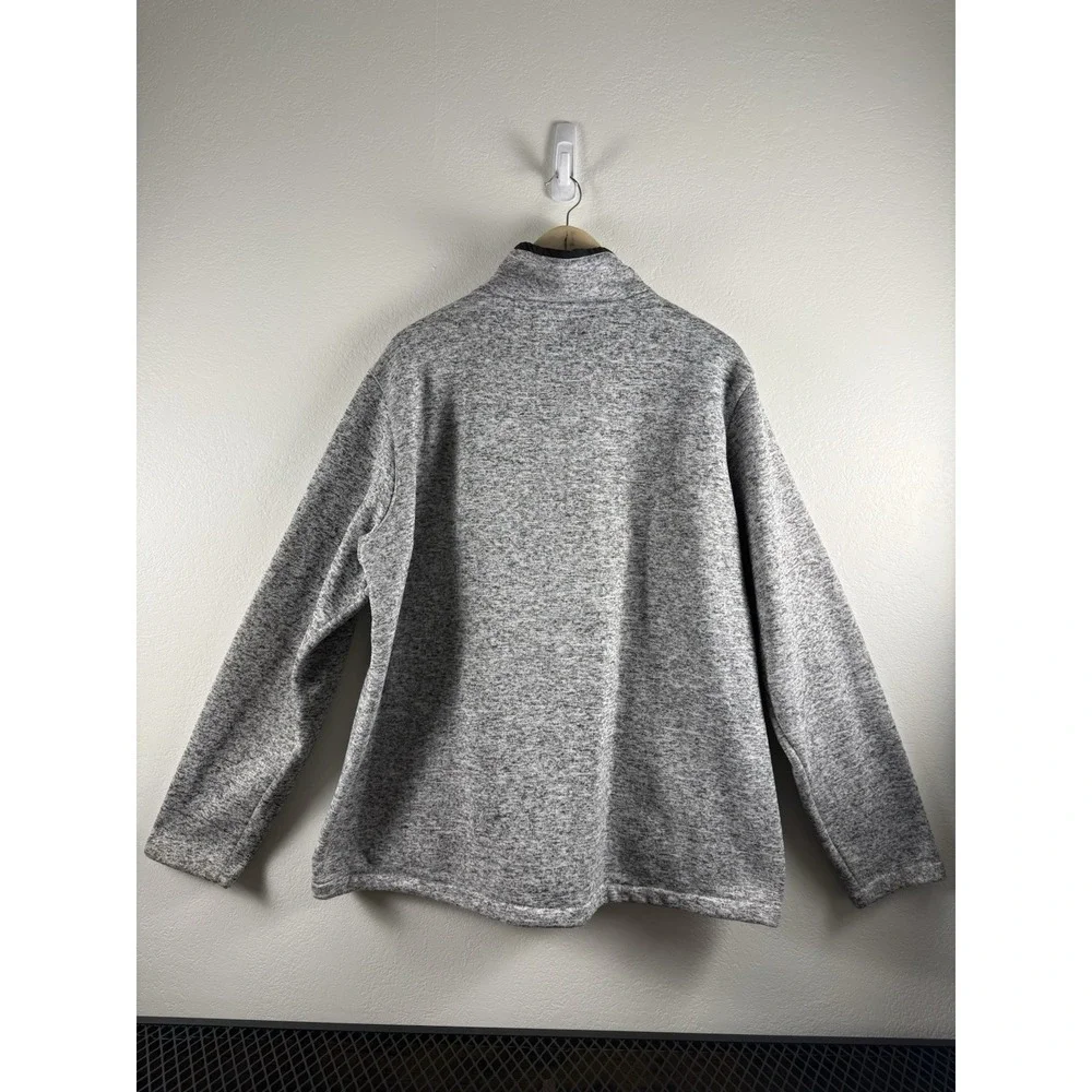 Swiss Tech Men's Fleece Lined Full Zipper Jacket Grey Size XL 46-48 Med Knit